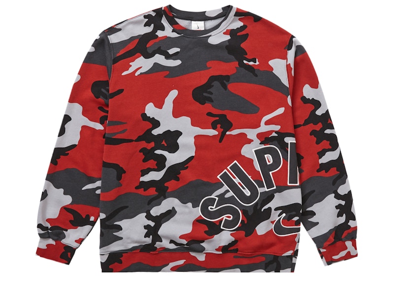 Supreme Nike Arc Crewneck Red Camo Men's - SS22 - GB