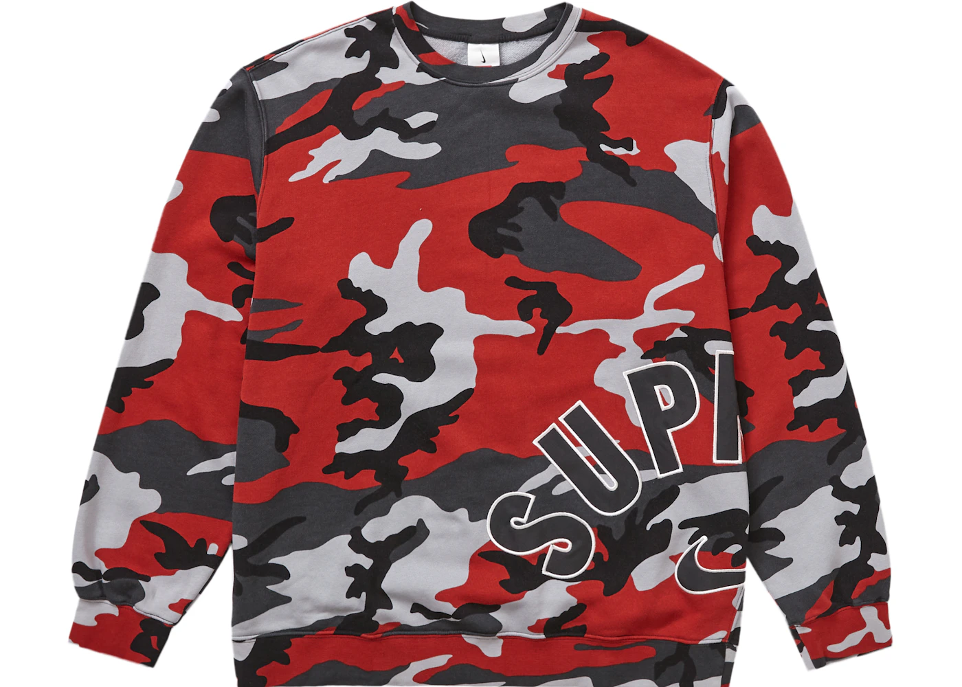 Supreme Nike Arc Crewneck Red Camo Men's SS22 US