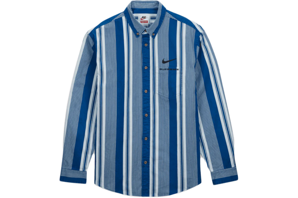 Supreme / Nike® Cotton Twill Shirt blue | www.jarussi.com.br