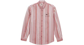 Supreme Nike Cotton Twill Shirt Pink Stripe