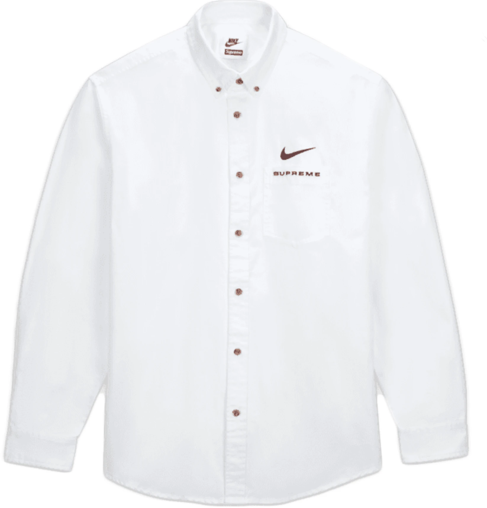 Supreme×Nike cotton twill shirt white | labiela.com