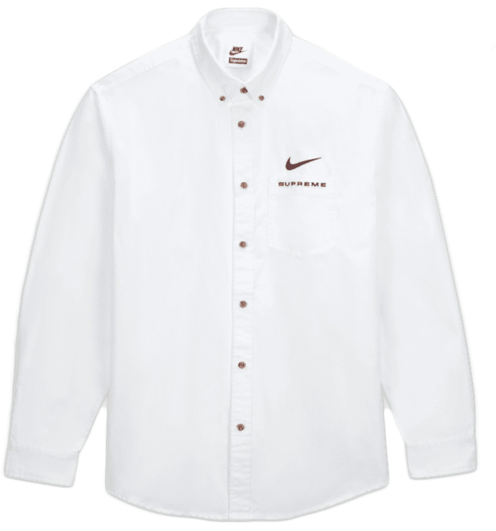 Supreme Nike Cotton Twill Shirt White - SS21 Men's - US
