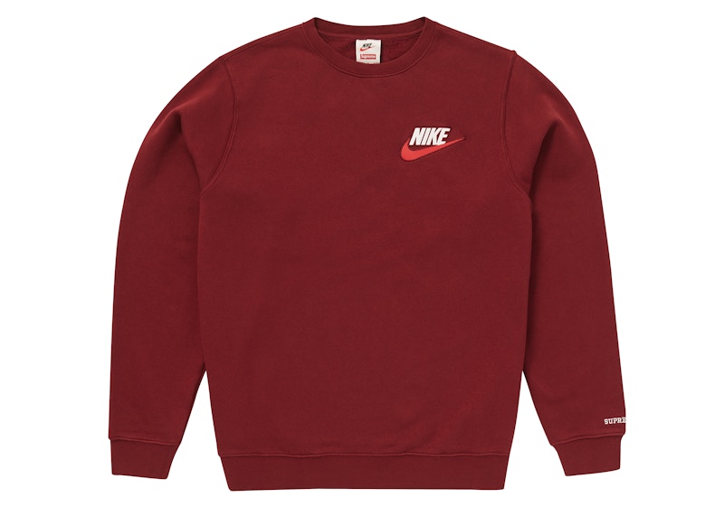 Supreme Nike Crewneck Burgundy - FW18