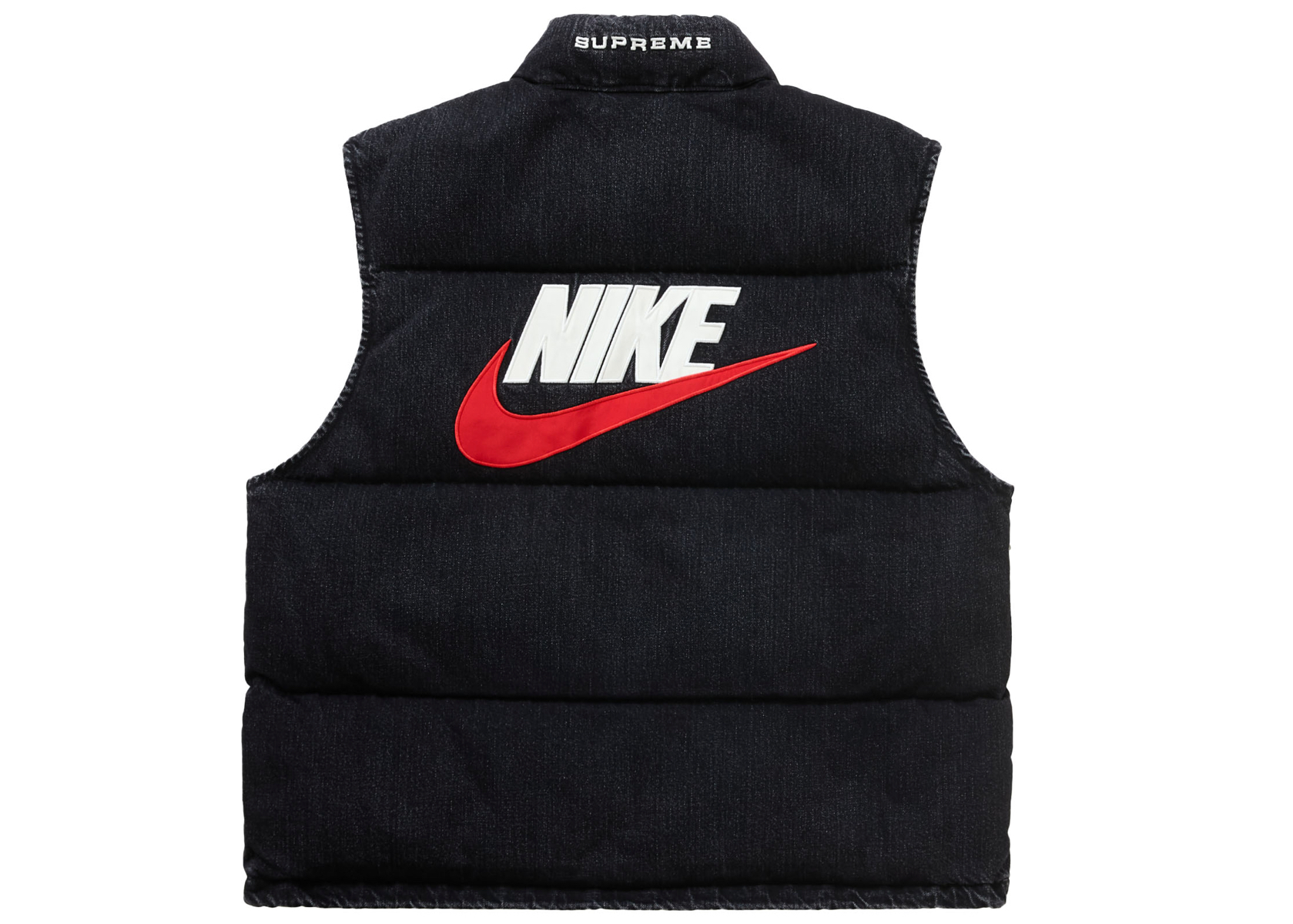 Supreme Nike Denim Puffer Vest Black