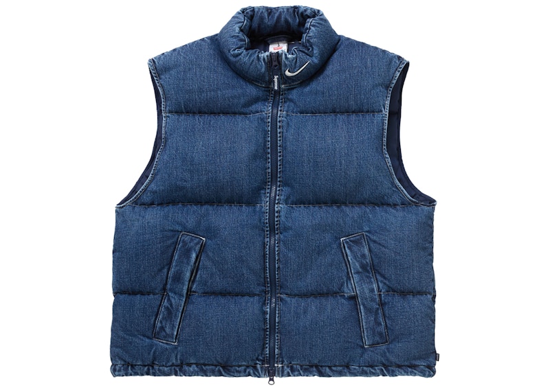 SUPREME Nike Denim Puffer Vest