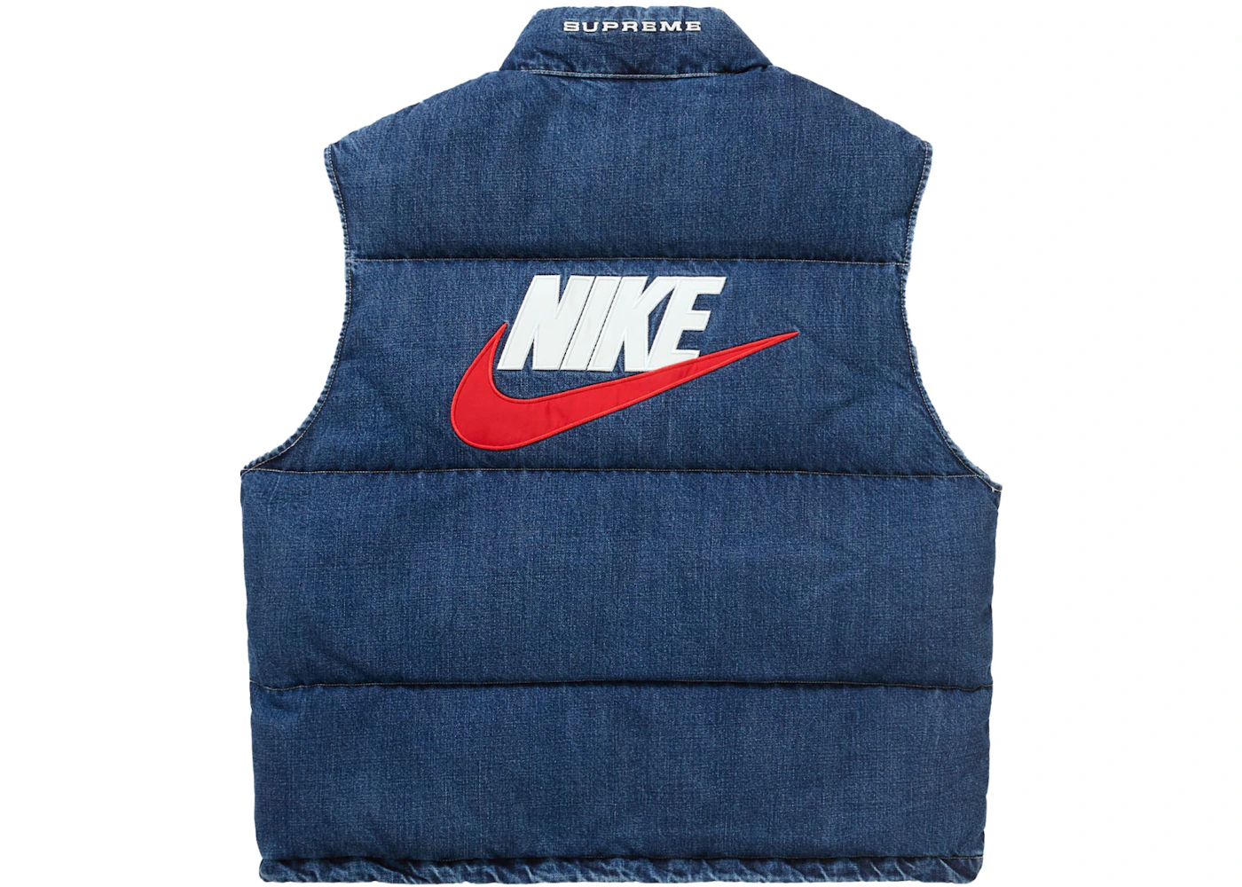 Doudoune Supreme Nike sans manches denim indigo Homme de la