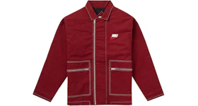 Supreme Nike Double Zip Quilted Work Jacket Burgundy