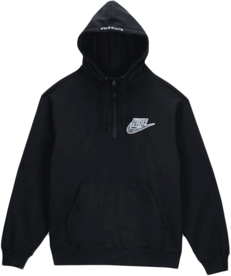 Supreme Nike Half Zip Hooded Sweatshirt Black - SS21