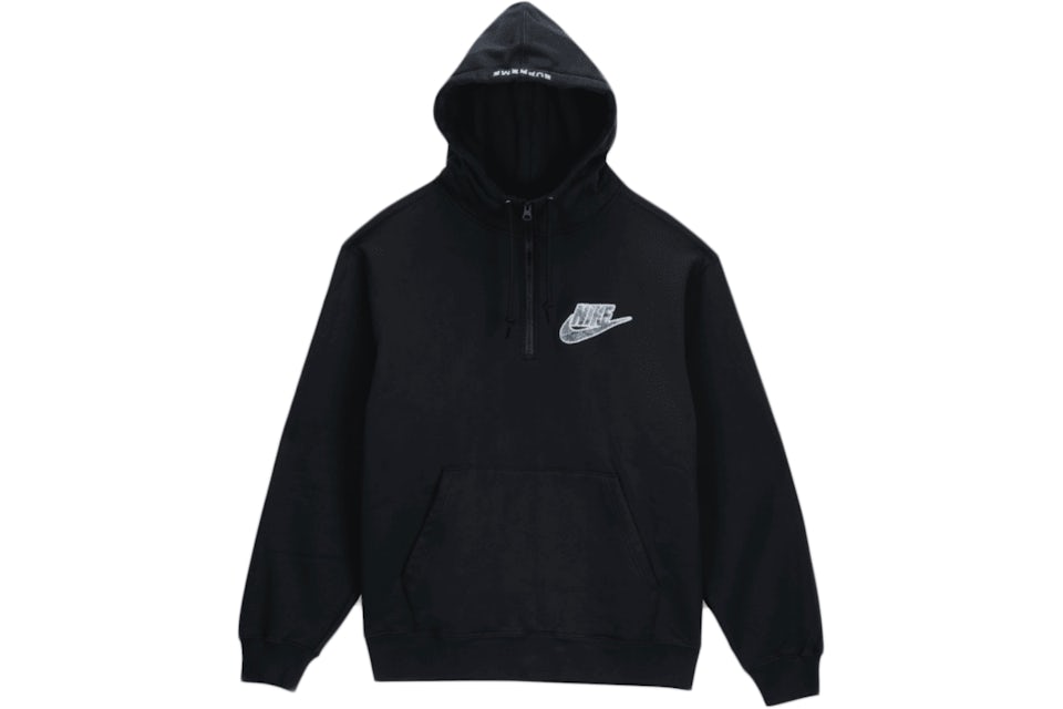 Supreme Nike Half Zip Hooded Sweatshirt Black