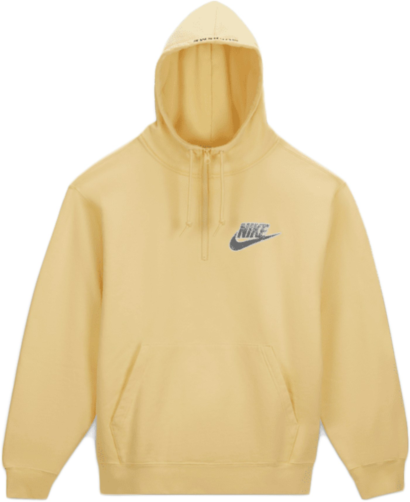 Charlotte Bronte aeropuerto Gracia Supreme Nike Half Zip Hooded Sweatshirt Pale Yellow - SS21 Men's - US