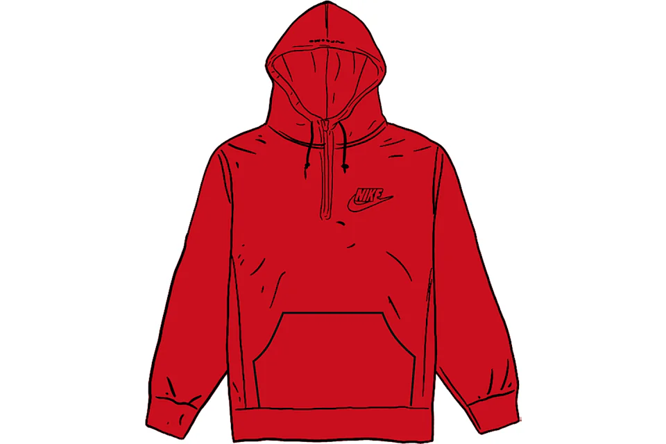 Nike zip 2025 up red