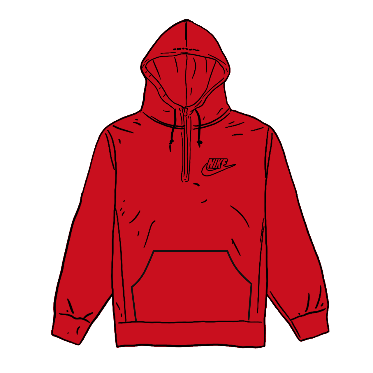 Supreme Nike Half Zip Hooded Sweatshirt Red - SS21
