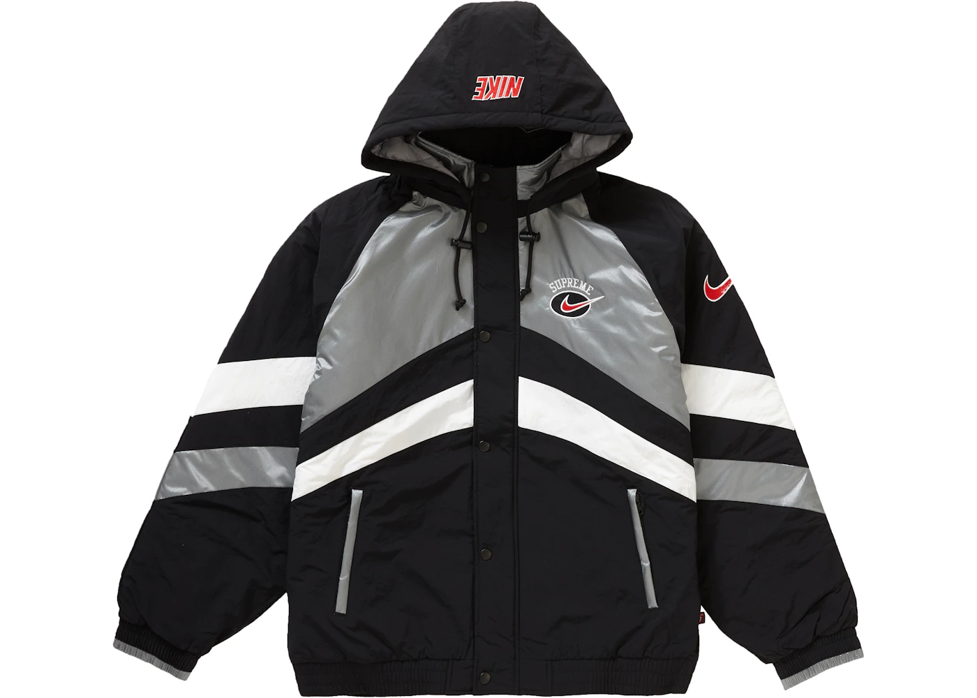 Chaqueta deportiva con capucha Supreme Nike en plateado Hombre