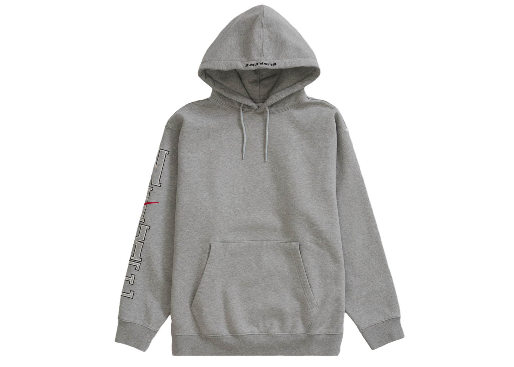 Supreme Nike Hooded Sweatshirt Heather Grey Men's - SS24 - GB