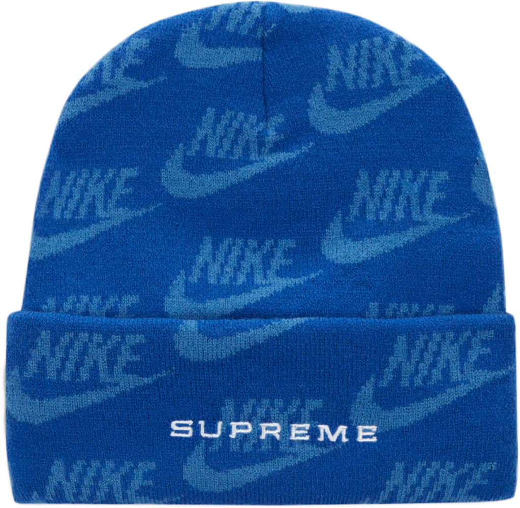 Supreme Nike Snakeskin Beanie Blue – SOLEPLIER