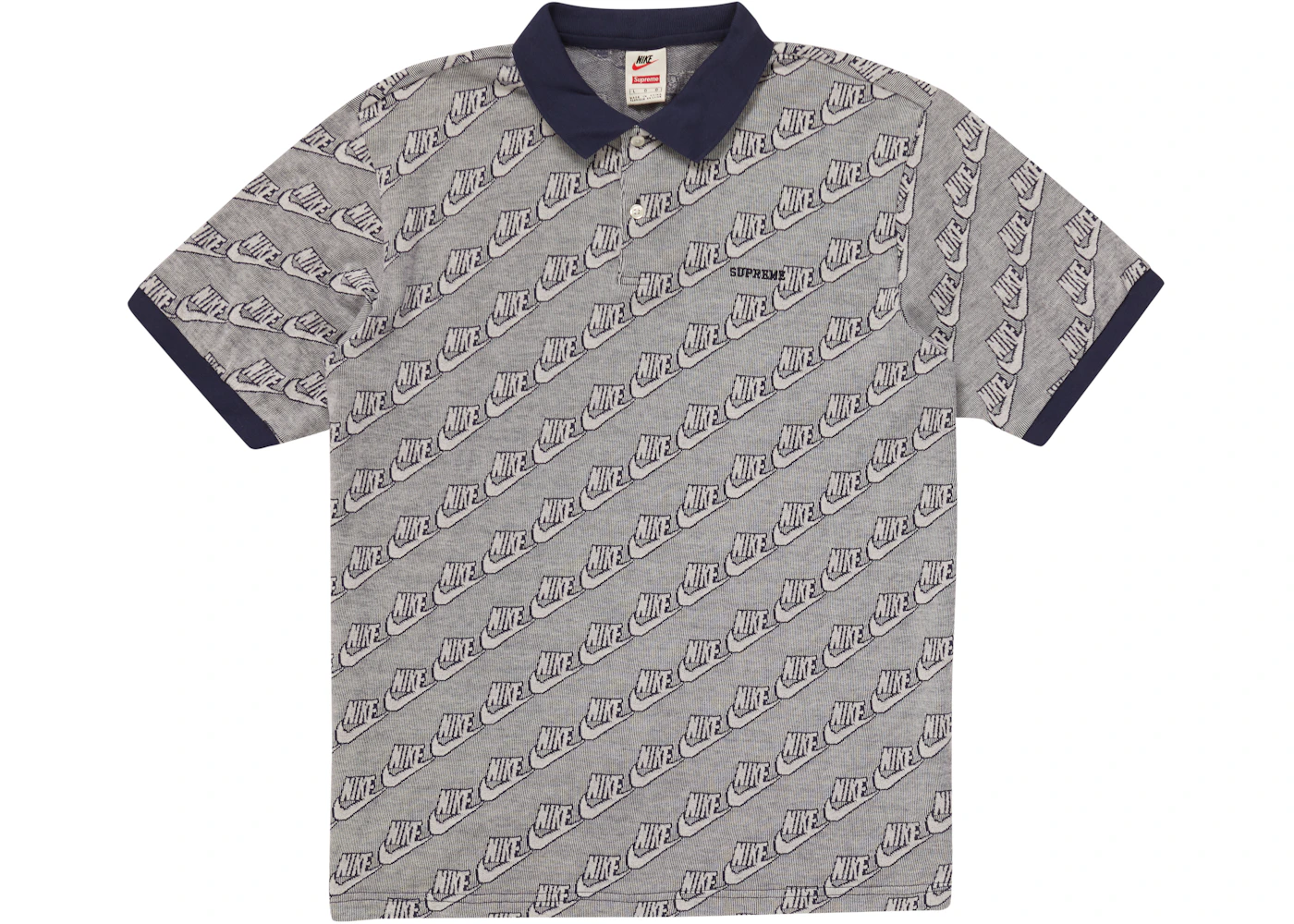 Supreme Nike Jacquard Polo Navy Men's - FW18 - US