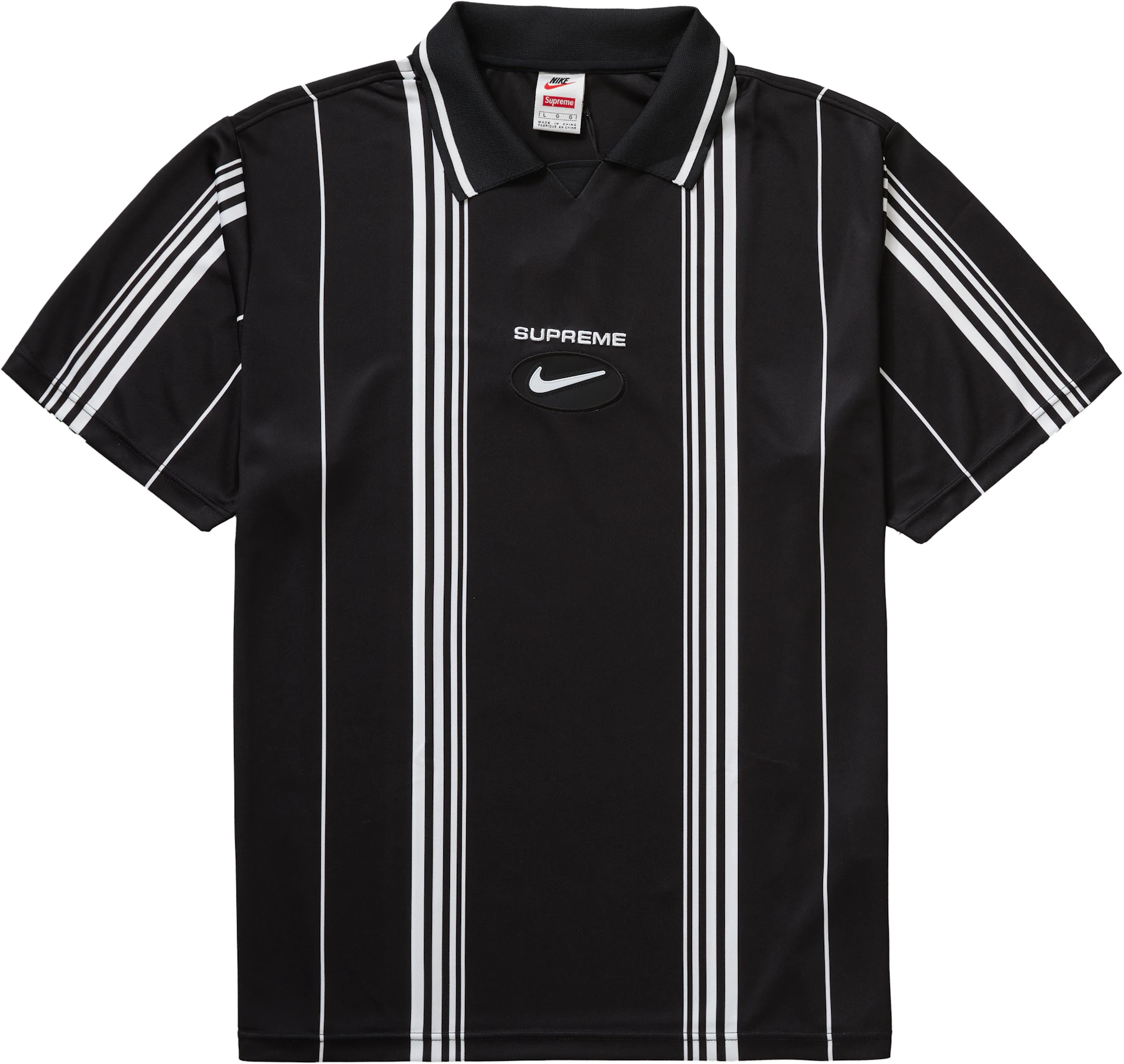 Supreme Nike Jewel Stripe Soccer Jersey Black - FW20 -
