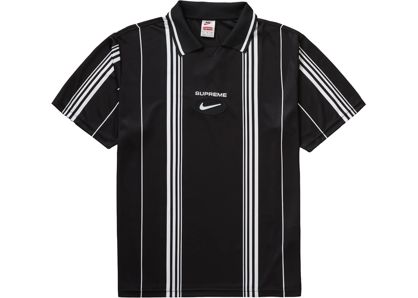 Supreme Nike Jewel Stripe Soccer Jersey Black Men's FW20 US