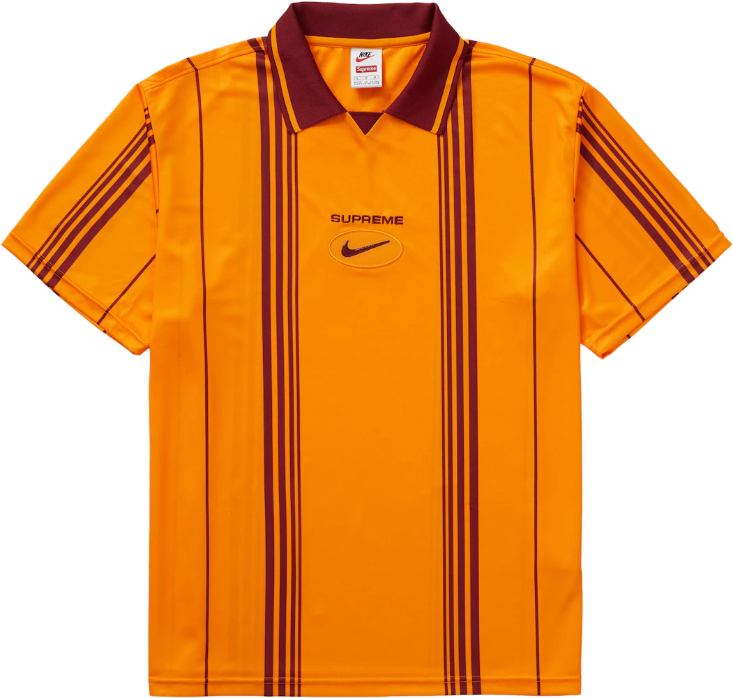 Supreme Grid Soccer Jersey Orange for Men