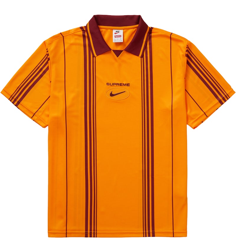 Supreme Nike Jewel Stripe Soccer Jersey Orange Men's FW20 US