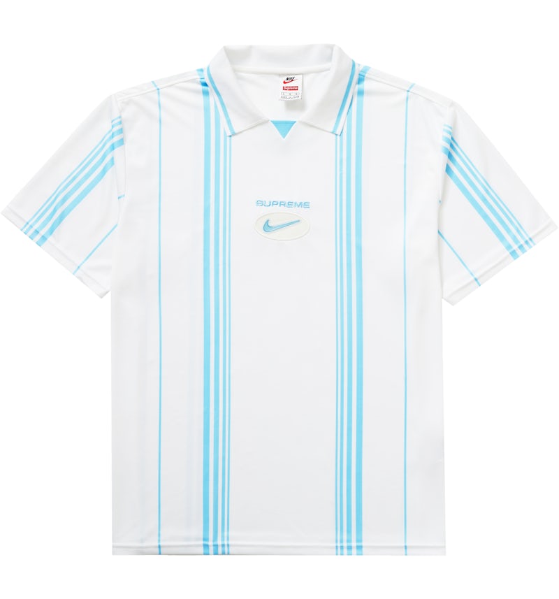 Supreme Nike Jewel Stripe Soccer Jersey White Men's FW20 US