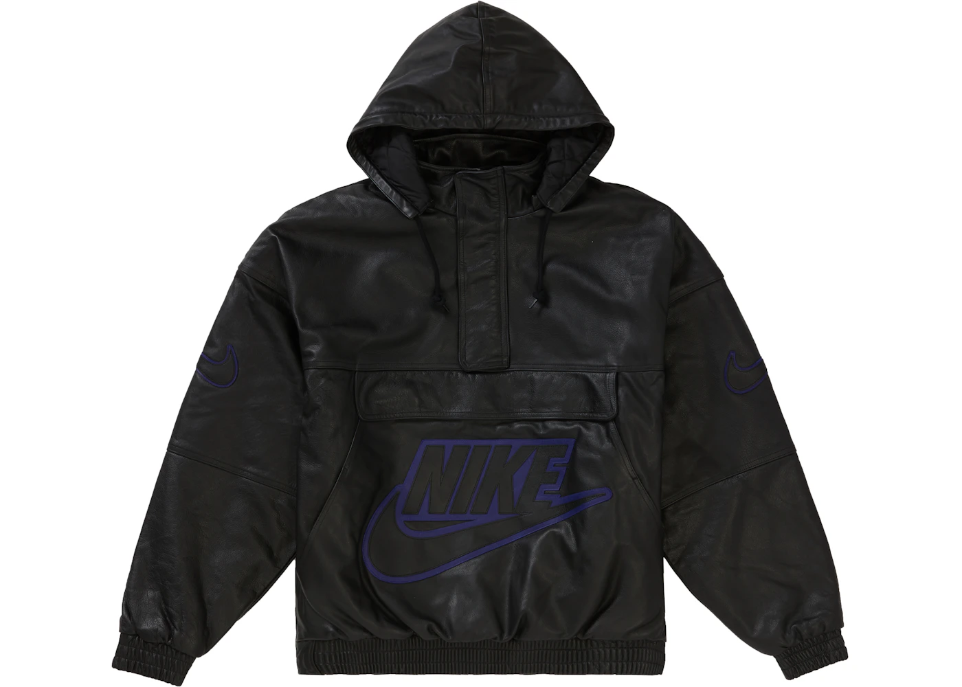 Supreme Nike Leather Anorak Black Men's FW19 US - Main Image