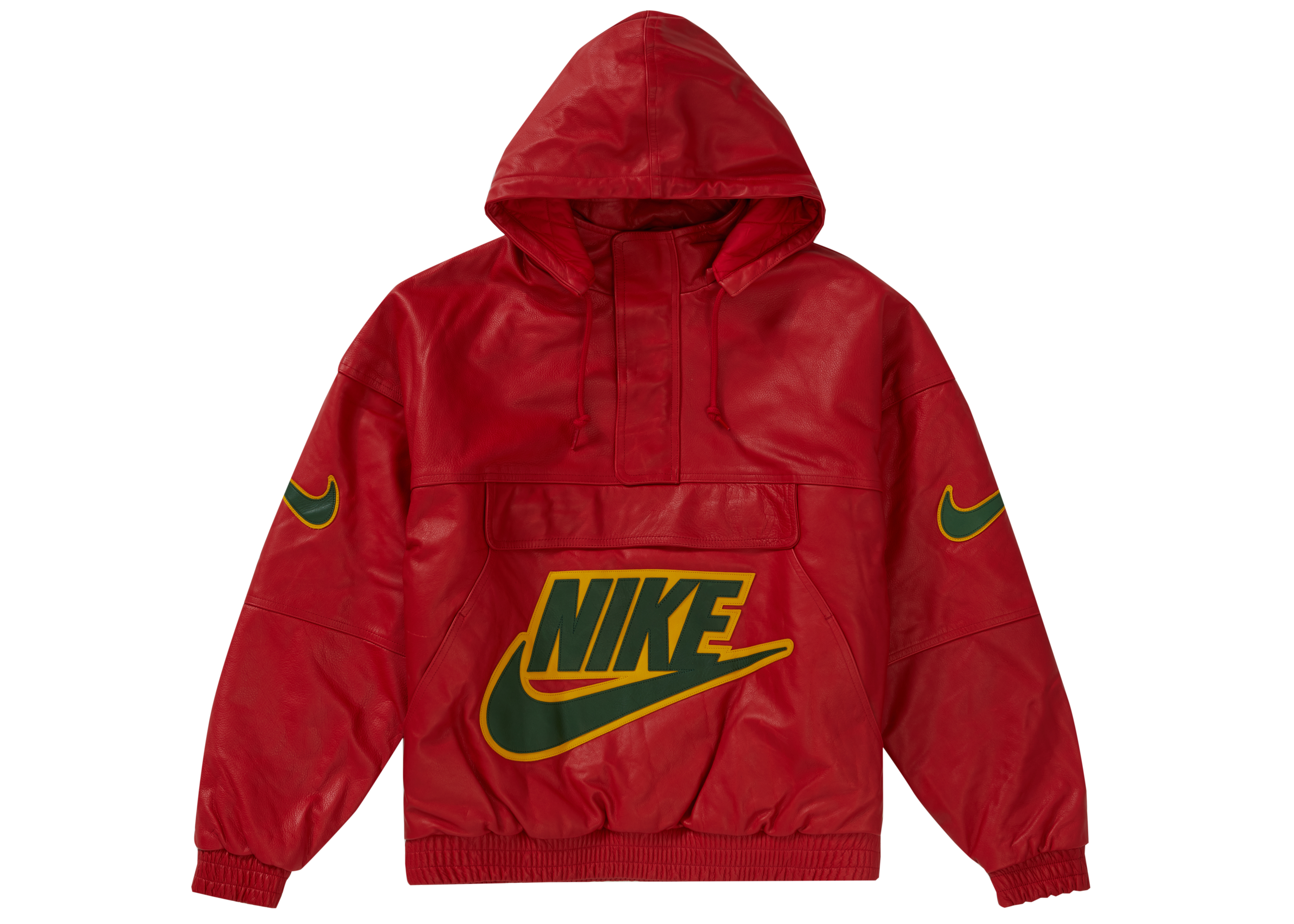 Supreme Nike Leather Anorak Red