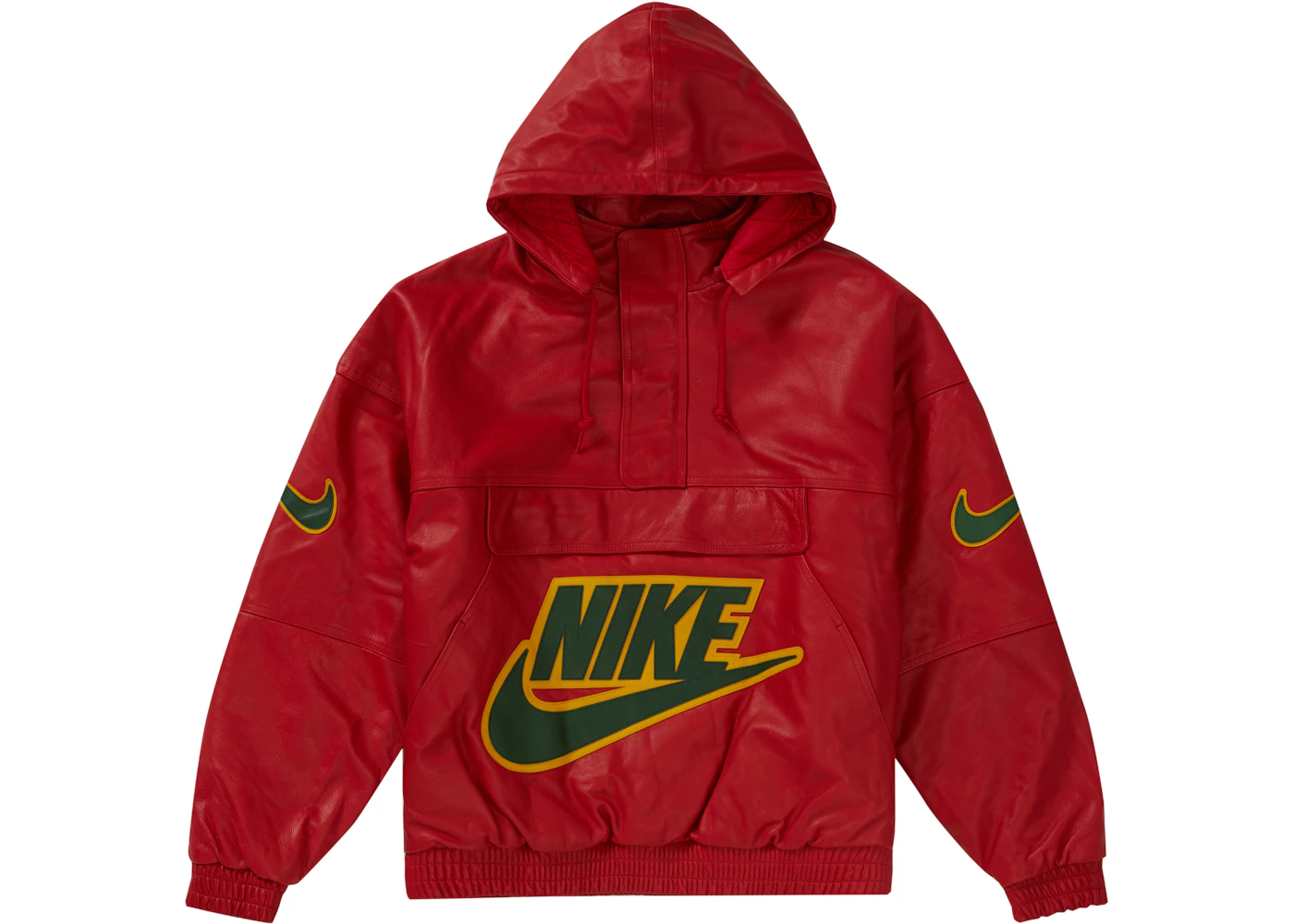 Supreme Nike Leather Anorak Red Men's FW19 US