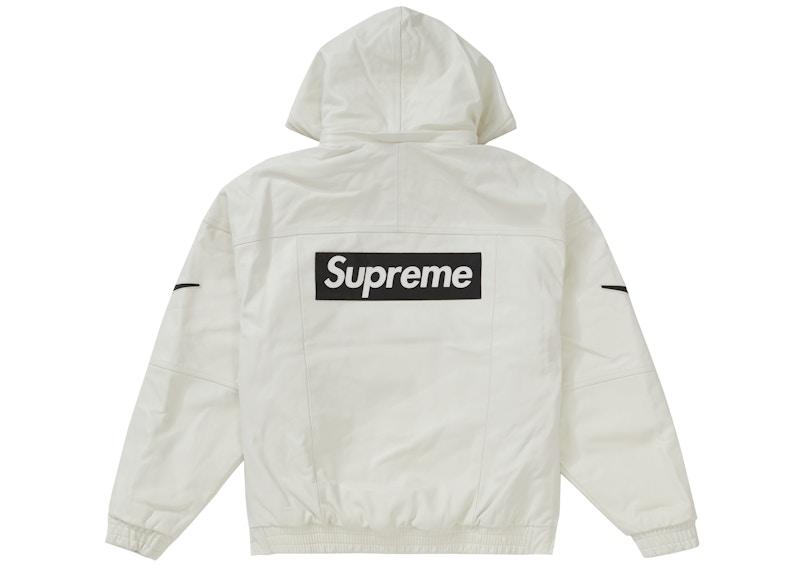 Supreme Nike Leather Anorak White