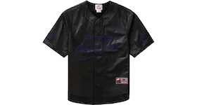 Supreme Nike Leather Baseball Jersey Black