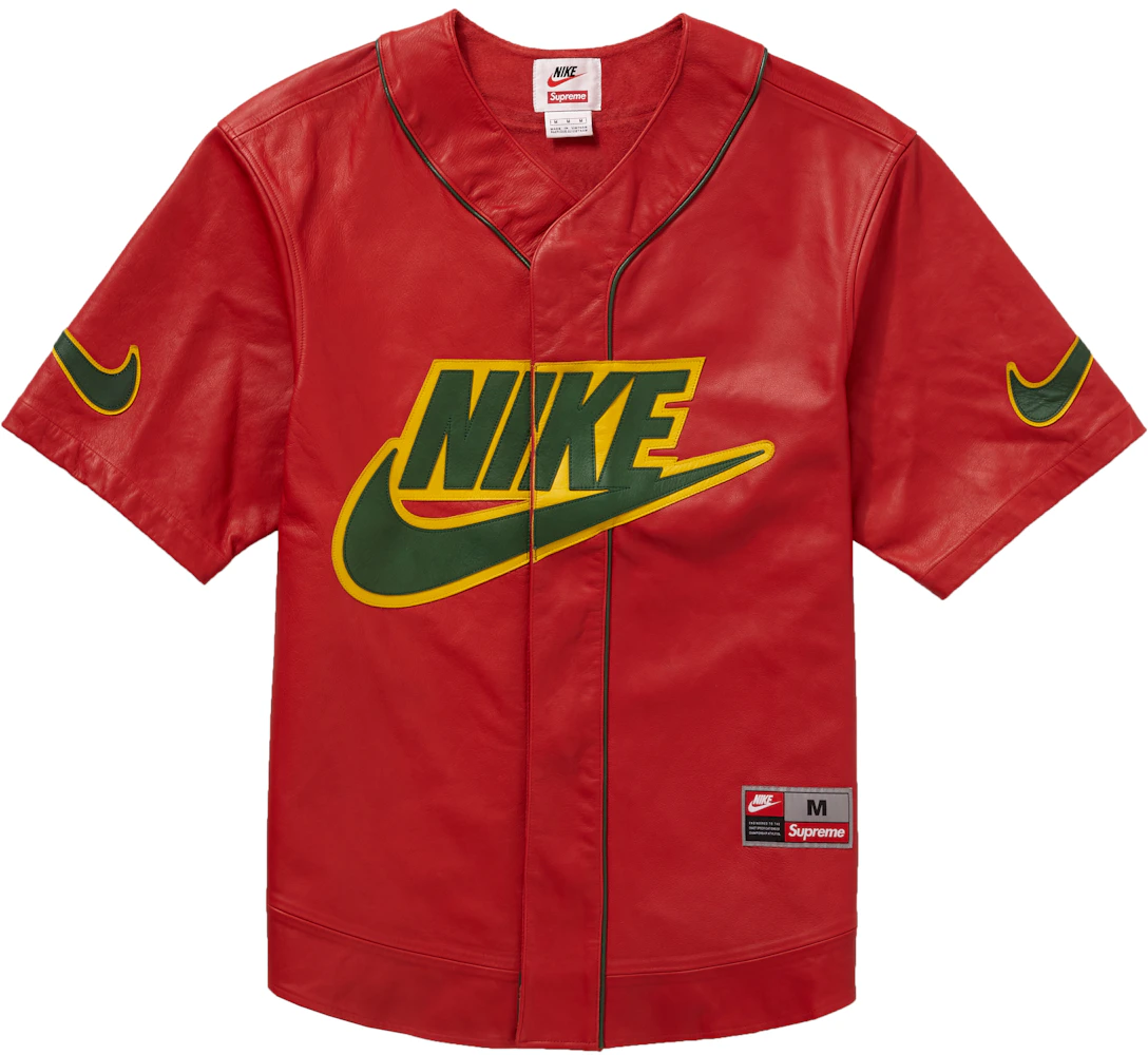 Supreme, Tops, Louis Vuitton Red Denim Baseball Jersey