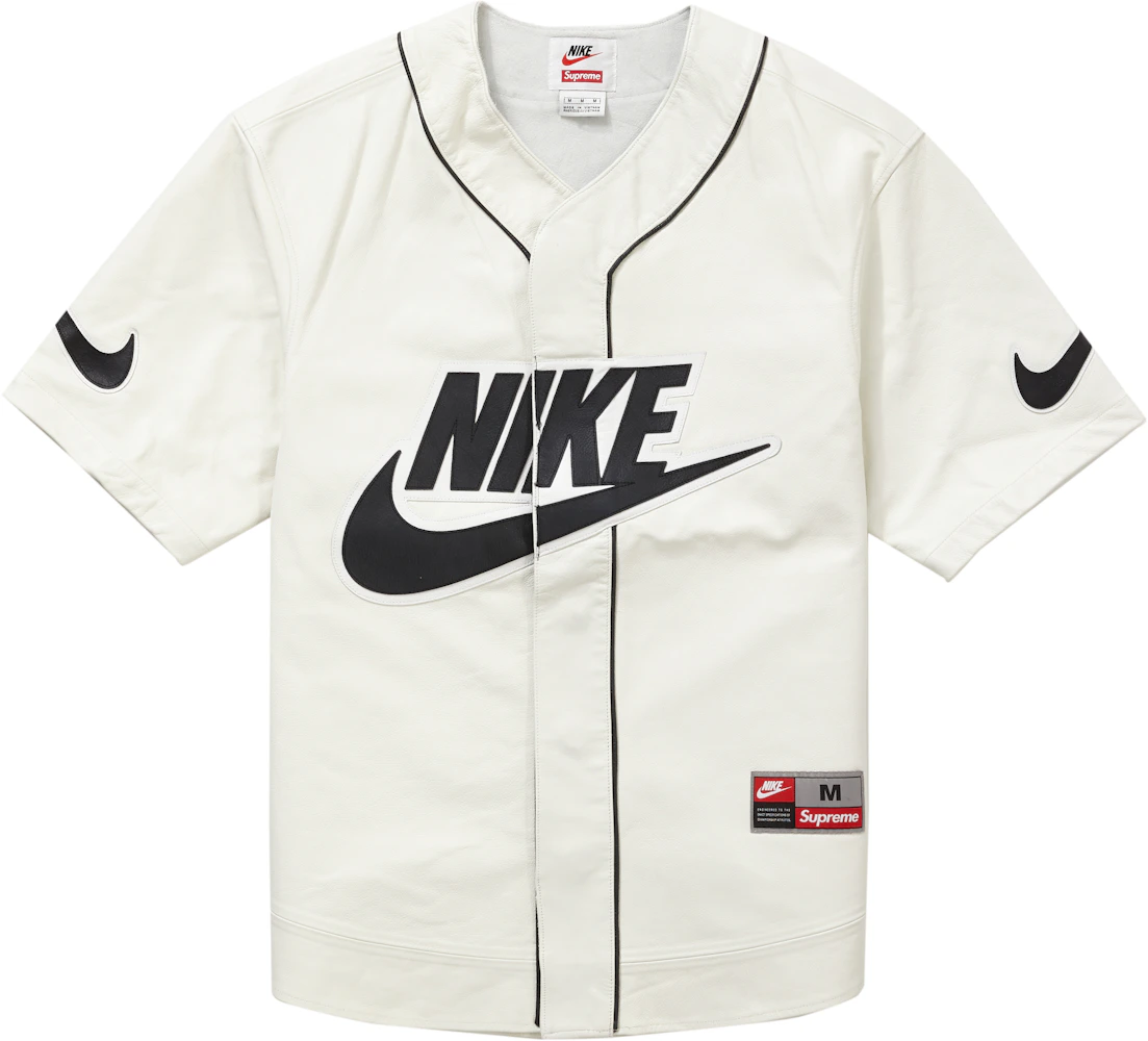 Nike Leather Baseball Jersey White - FW19 US