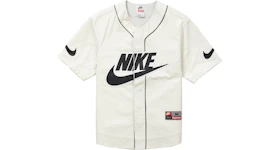 Supreme Nike Leather Baseball Jersey White