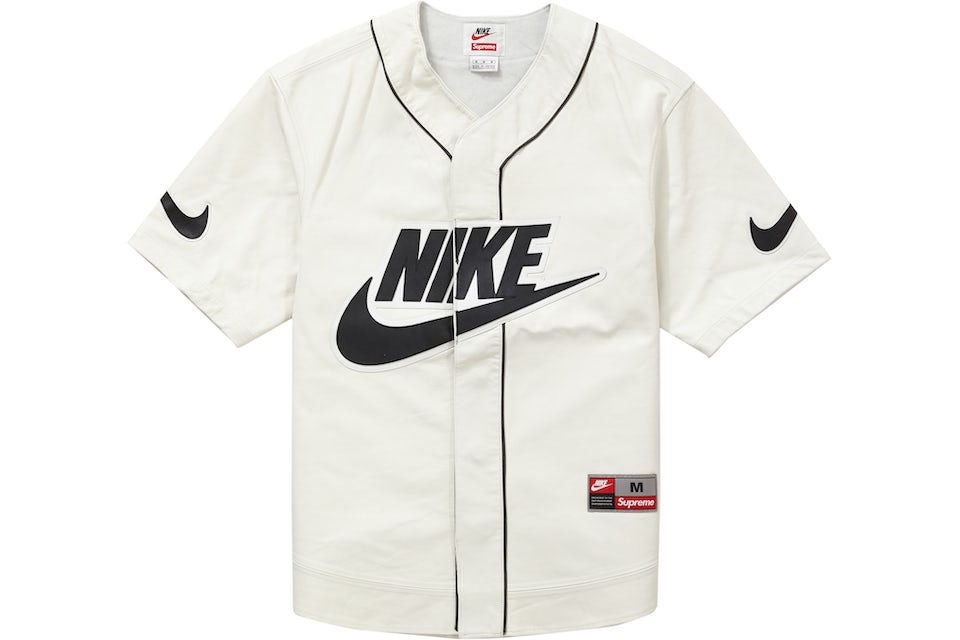 Nike x Supreme Men's Leather Baseball Jersey. Nike JP