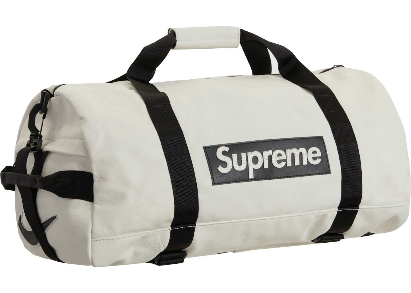 Supreme Nike Leather Duffle Bag White FW19