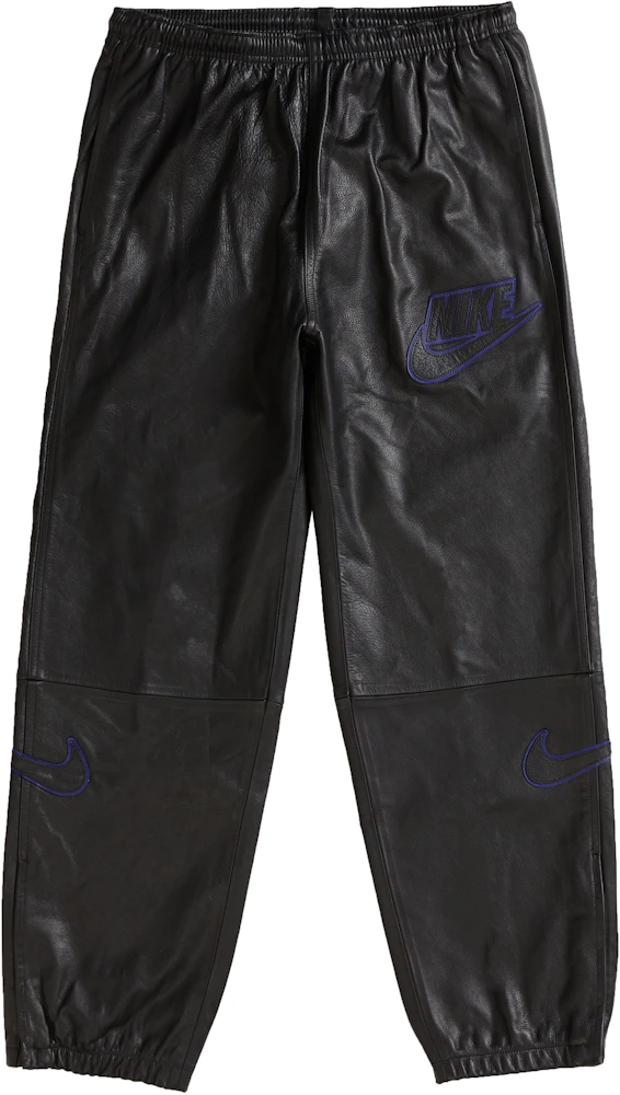 100% Genuine Leather! NIKE SUPREME Baseball Jersey (Black) Sz XL New !