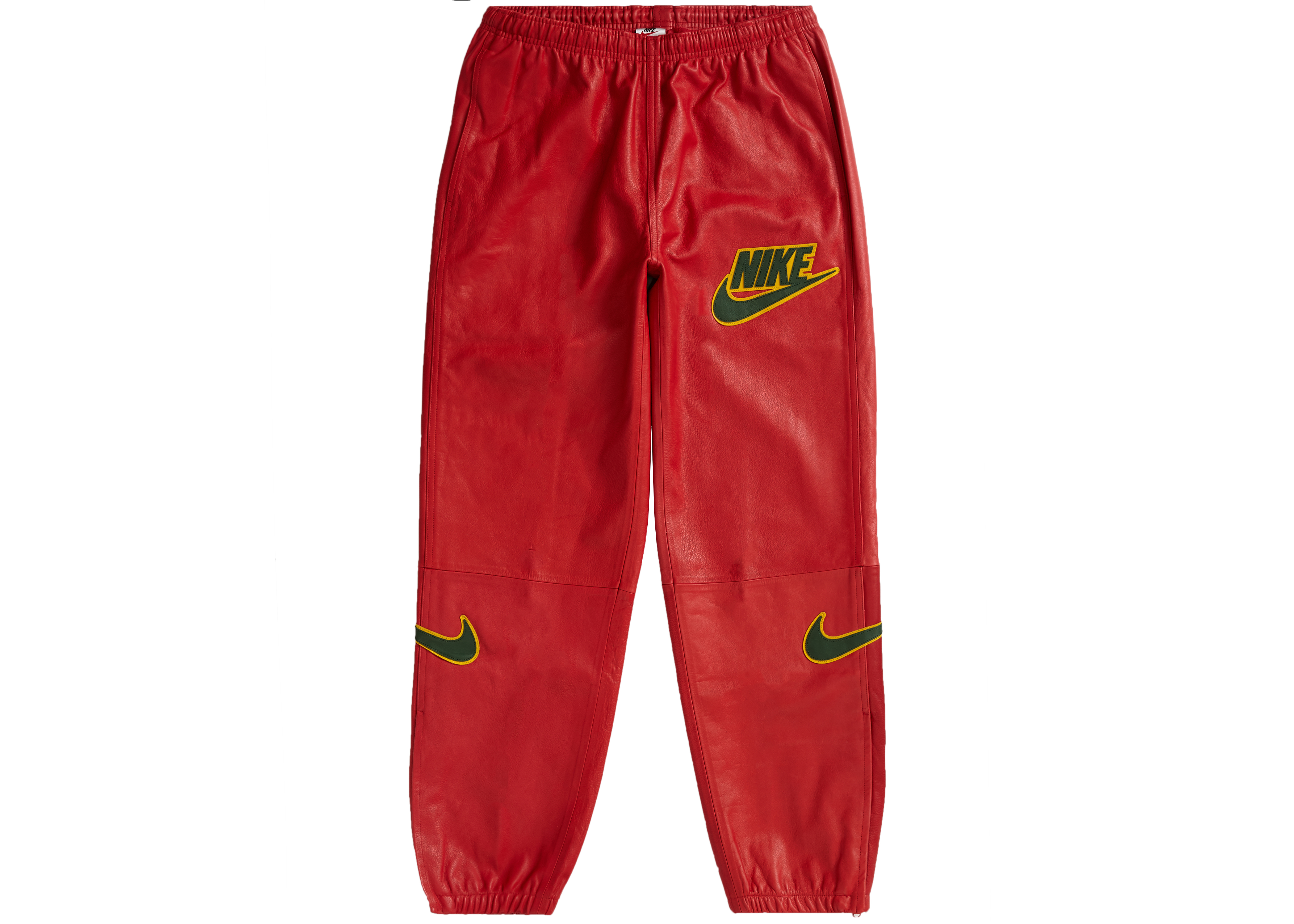 Supreme Nike Leather Warm Up Pant Red