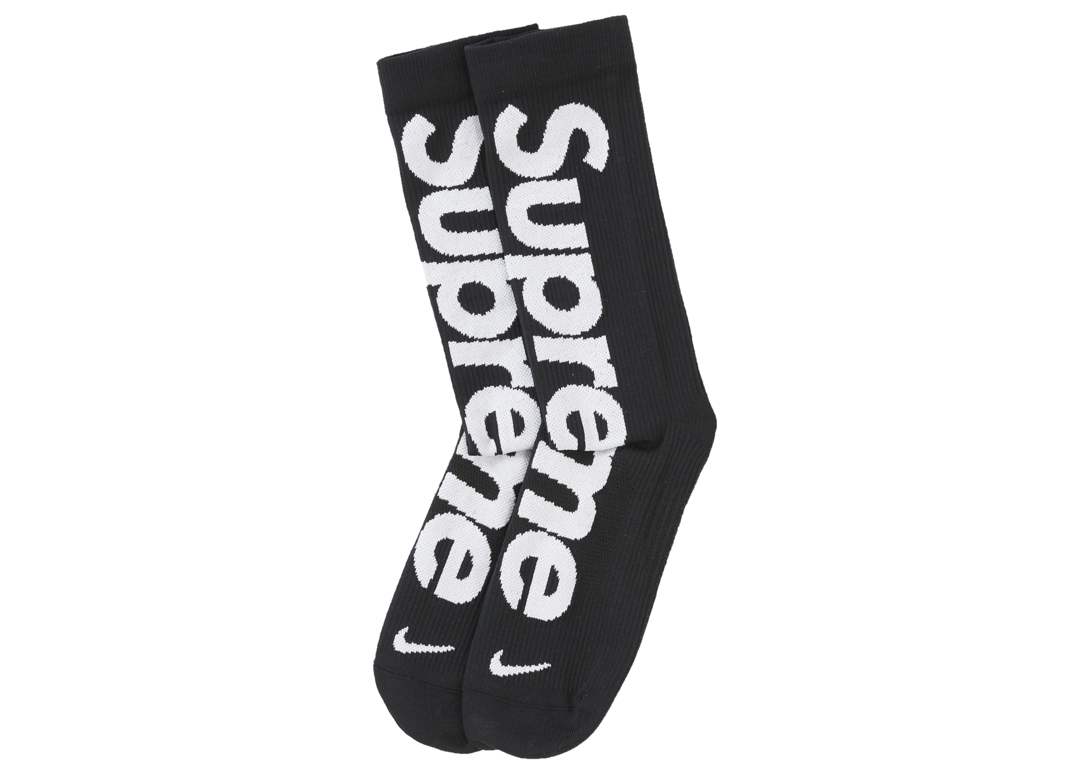 supreme low black  socks