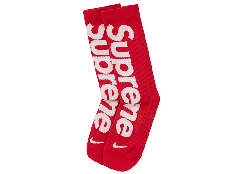 Supreme Nike Lightweight Crew Socks Red - SS21 - GB