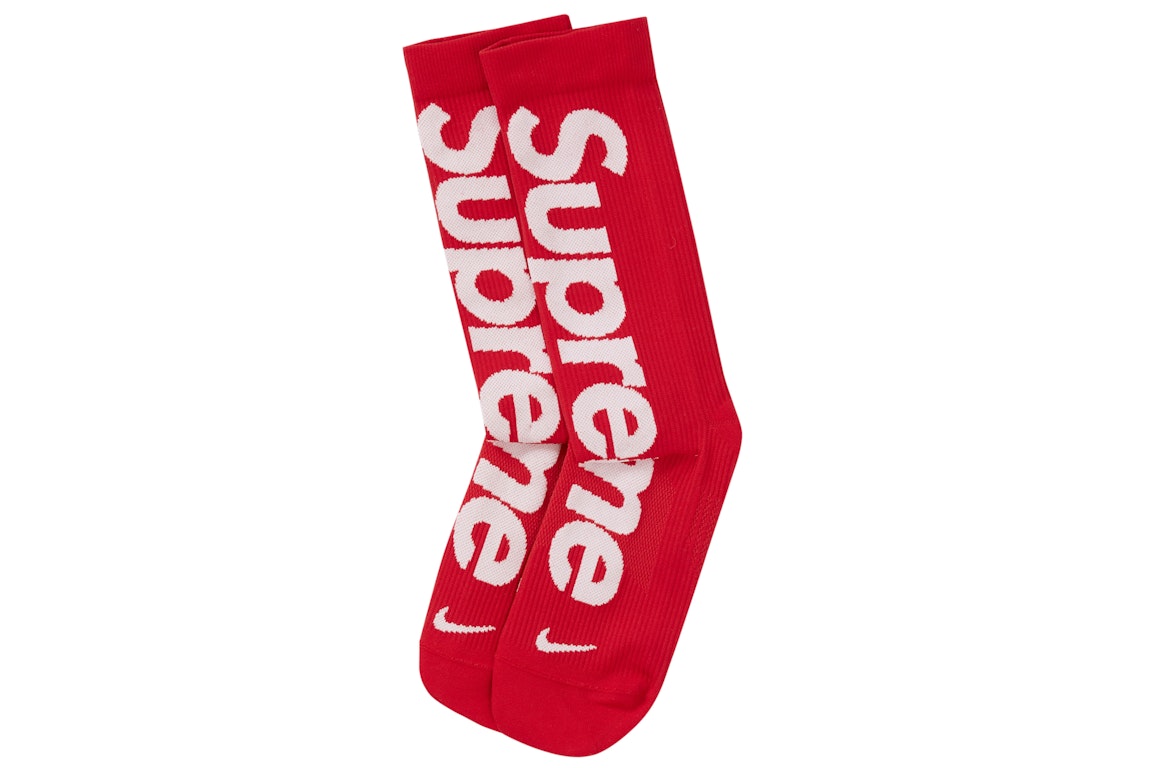 Pre-owned Supreme Nike Lightweight Crew Socks Red