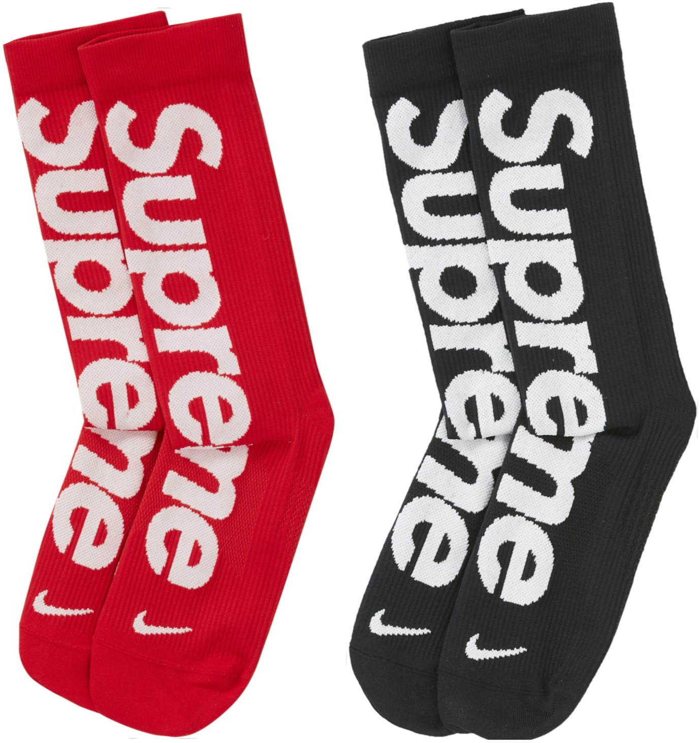 Supreme Nike Lightweight Crew Socks Set Red/Black - SS21
