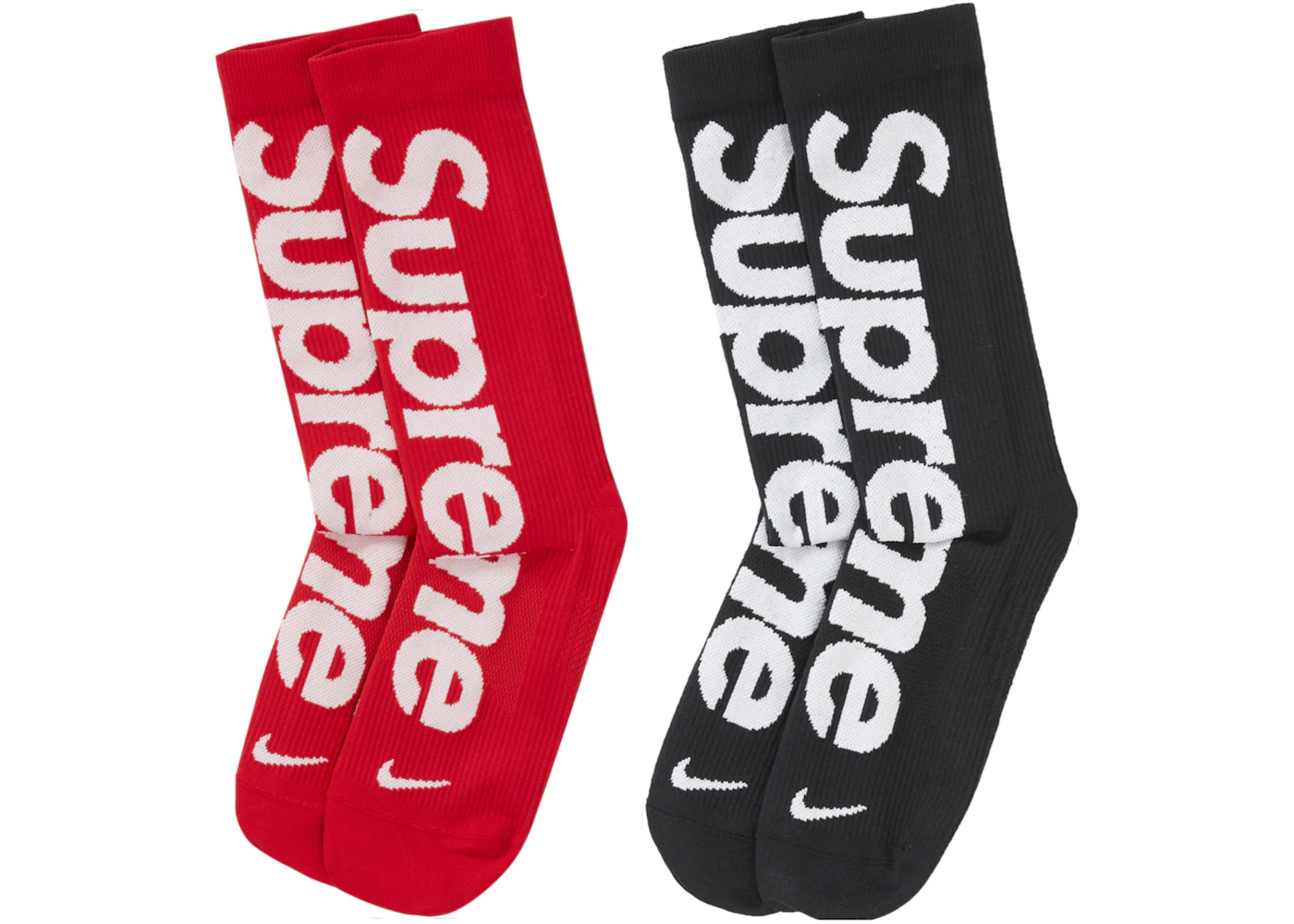 Supreme Nike Lightweight Crew Socks Set Red/Black SS21 US