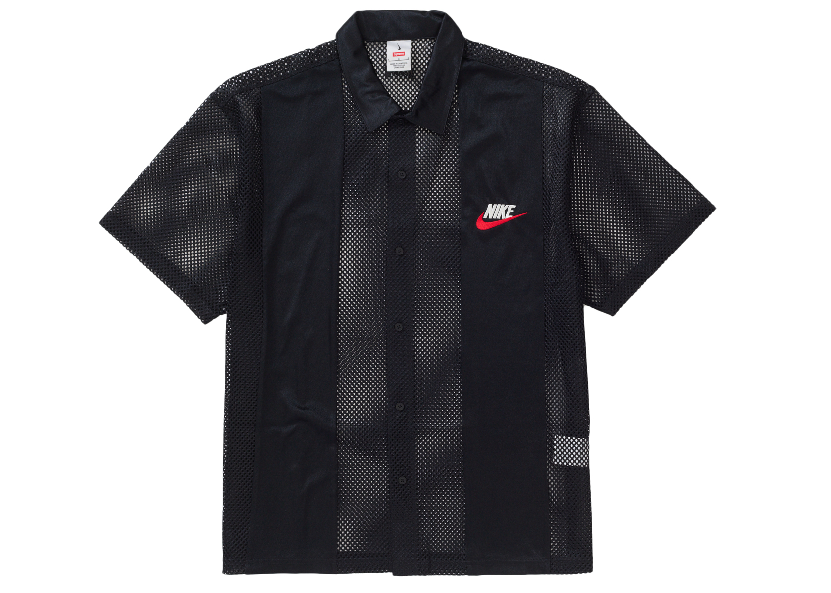 Supreme x Nike Mesh S/S Shirt Black 黒 Mコラボ