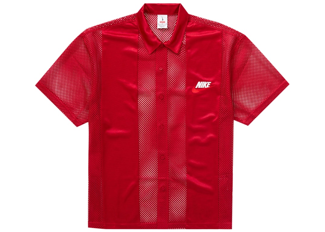 Pre-owned Supreme Nike Mesh S/s Shirt Red