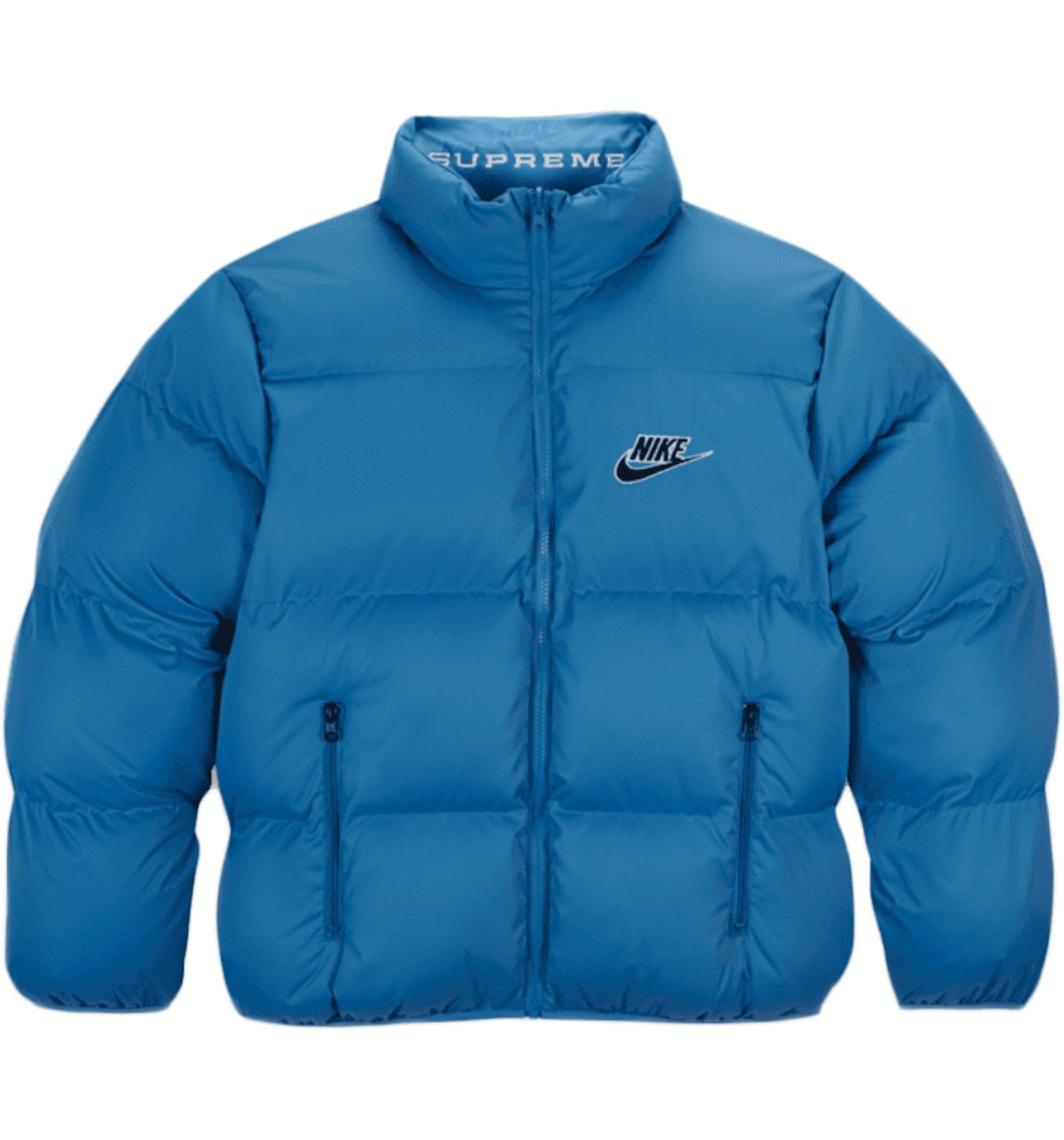 Supreme Nike Reversible Puffy Jacket Blue - SS21 Men's - US