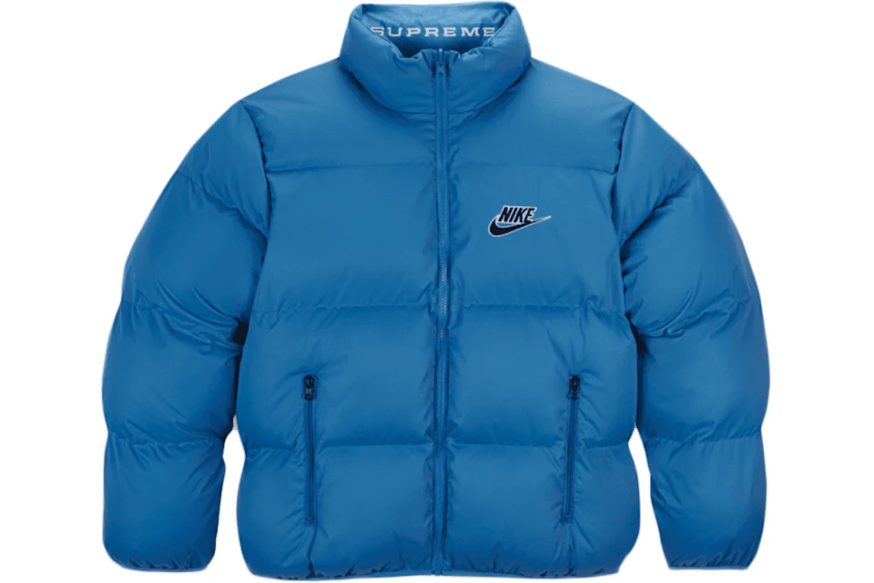 Supreme Nike Reversible Puffy Jacket Blue