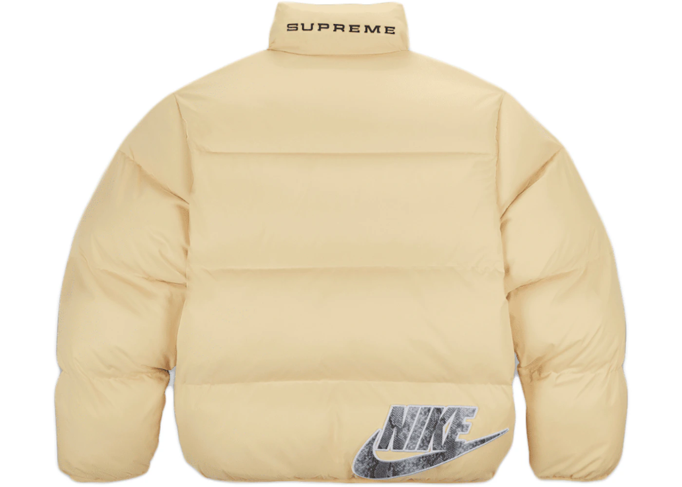 Nike yellow padded 2025 reversible jacket with hood