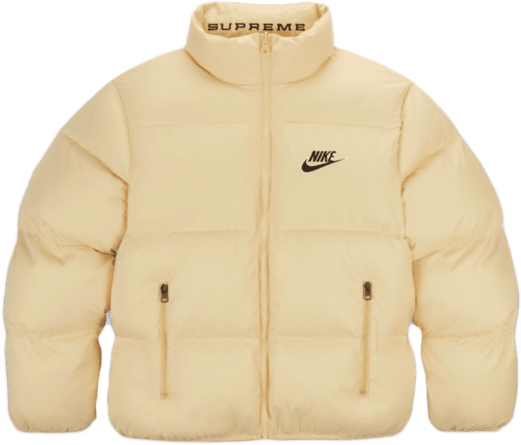 Supreme Nike Reversible Puffy Jacket Pale Yellow Men's - SS21 - US