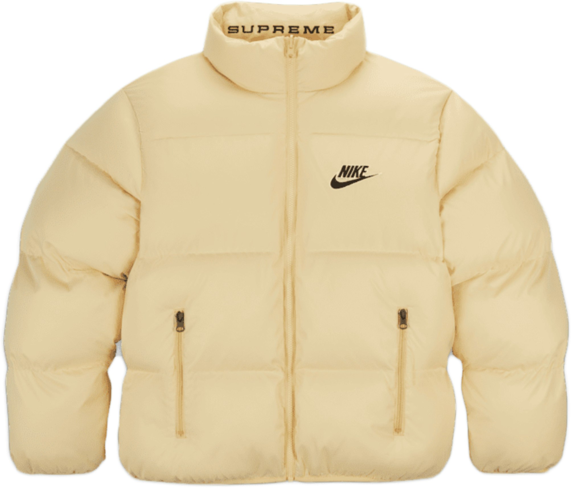 platform Dokter Buik Supreme Nike Reversible Puffy Jacket Pale Yellow - SS21 Men's - US