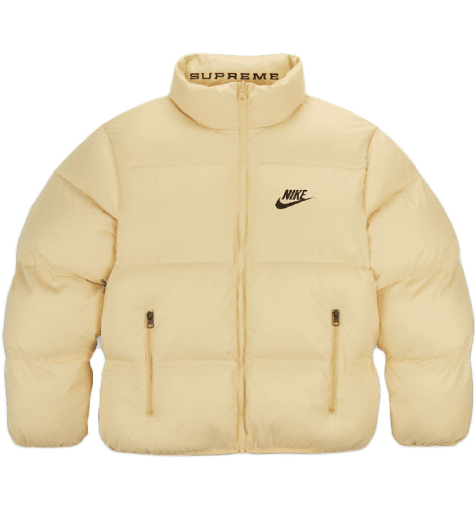 Supreme Nike Reversible Puffy Jacket Pale Yellow - SS21 Men's - US